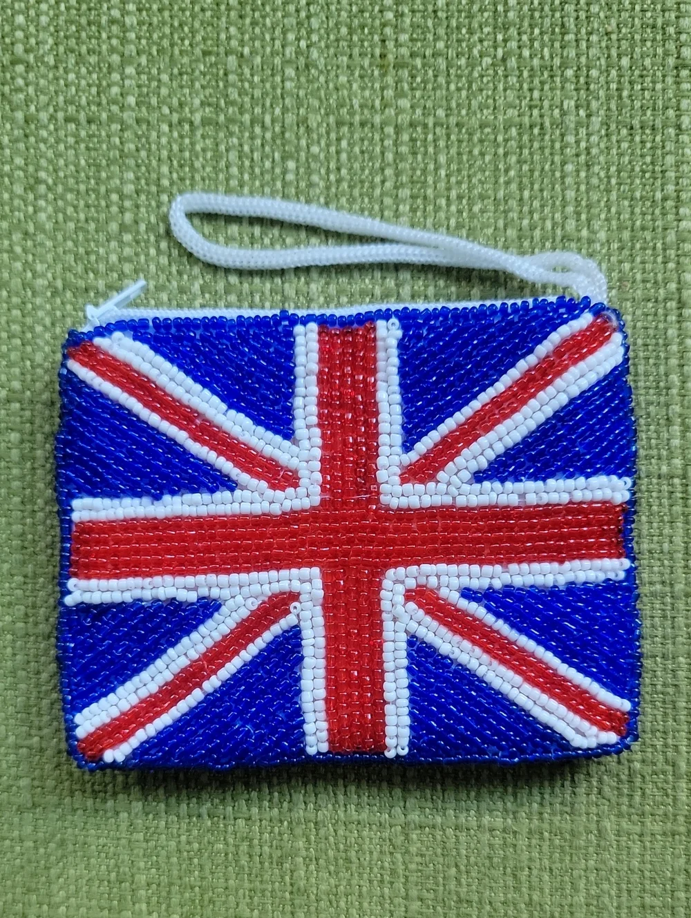 Stanley Beaded Union Jack Wristlet in Blue, Red & White